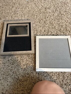 Wood Frame Letter Boards - Black & Gray Panels